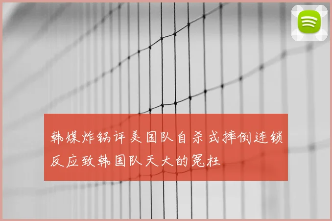 韩媒炸锅评美国队自杀式摔倒连锁反应致韩国队天大的冤枉